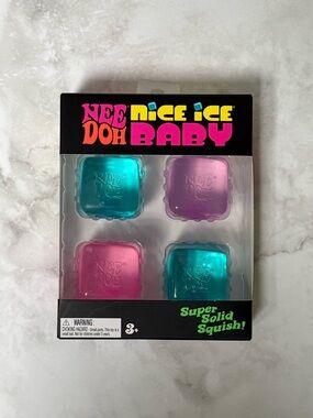 NeeDoh Nice Ice Baby Cubes Four Pack Squishy - multiple colors